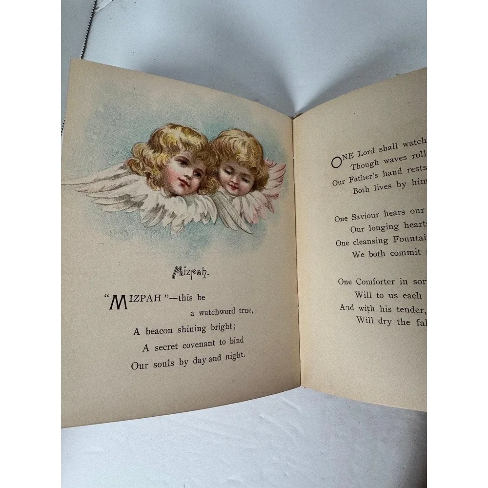 Mizpah Antique‎ Angel Gift Book HC Holiday Publishing Co NY Victorian Religious